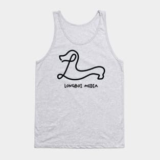 Longboi Media Logo (black) Tank Top